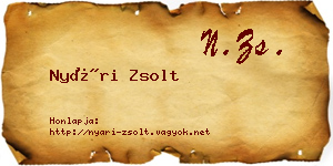 Nyári Zsolt névjegykártya